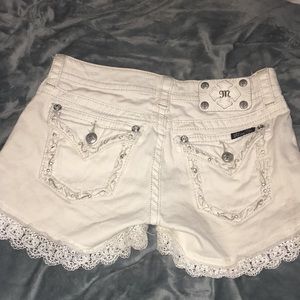 Miss me white lace shorts!